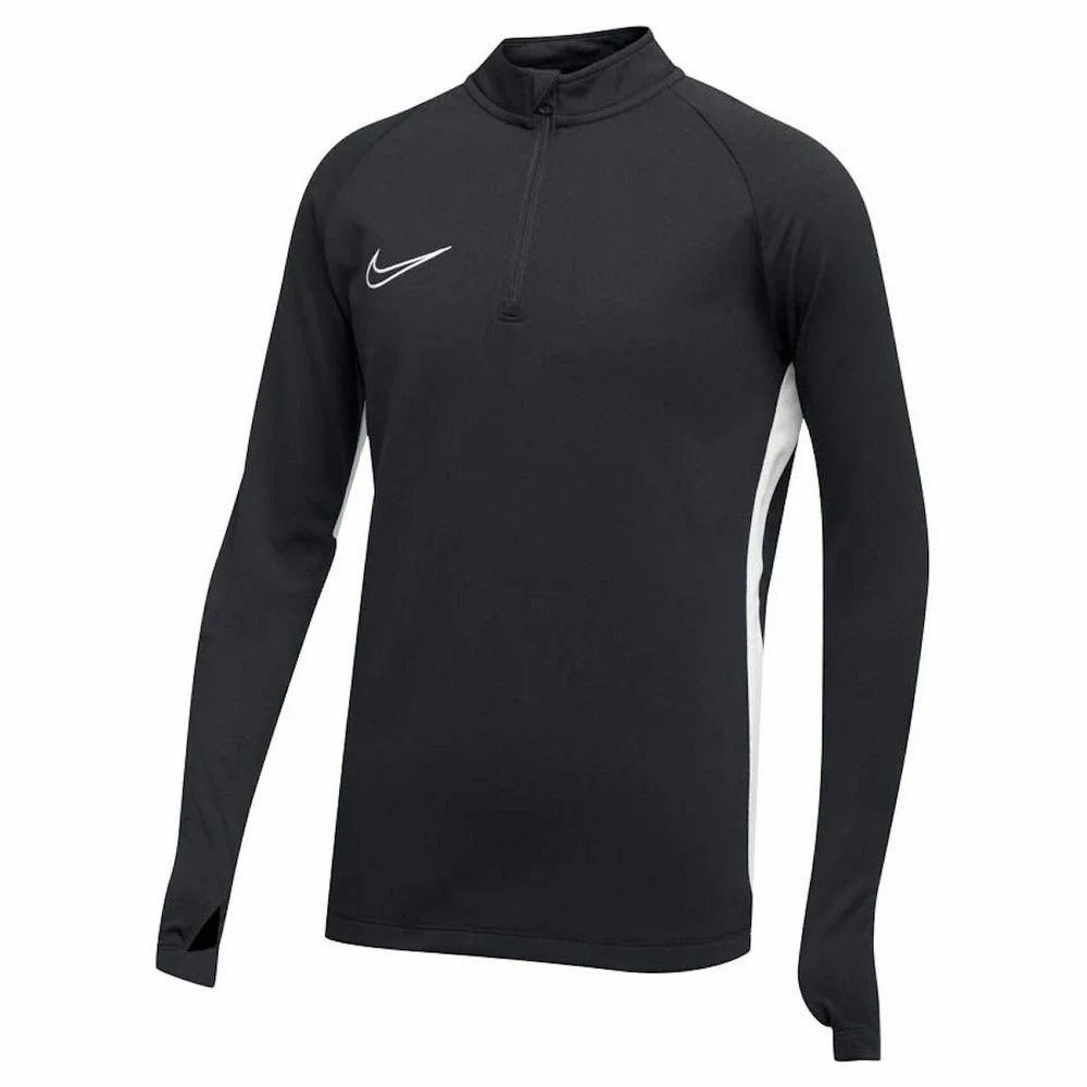 NIKE Youth Dry Academy 19 Drill Top 1/4 Zip Soccer Pullover Black AJ9273-010 S
